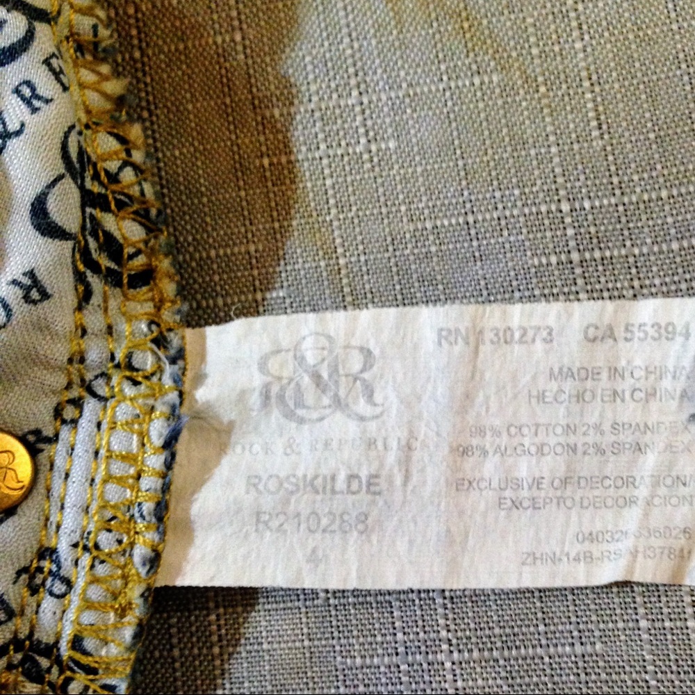 Rock & Republic Capri Roskilde Jeans Size 4 - Picture 6 of 7
